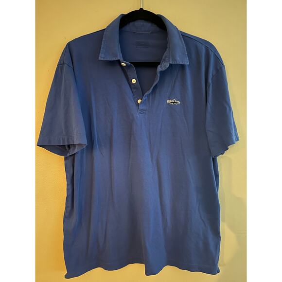Patagonia Blue Polo Size Large - Picture 1 of 7